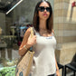 The Hob top - OffWhite&Navy