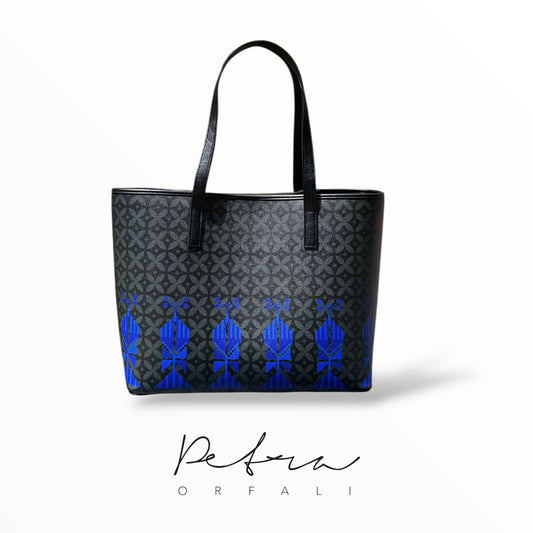 The Bahja Tote Bag - Black & Blue