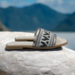 Sadu Slip-Ons - Metallic silver