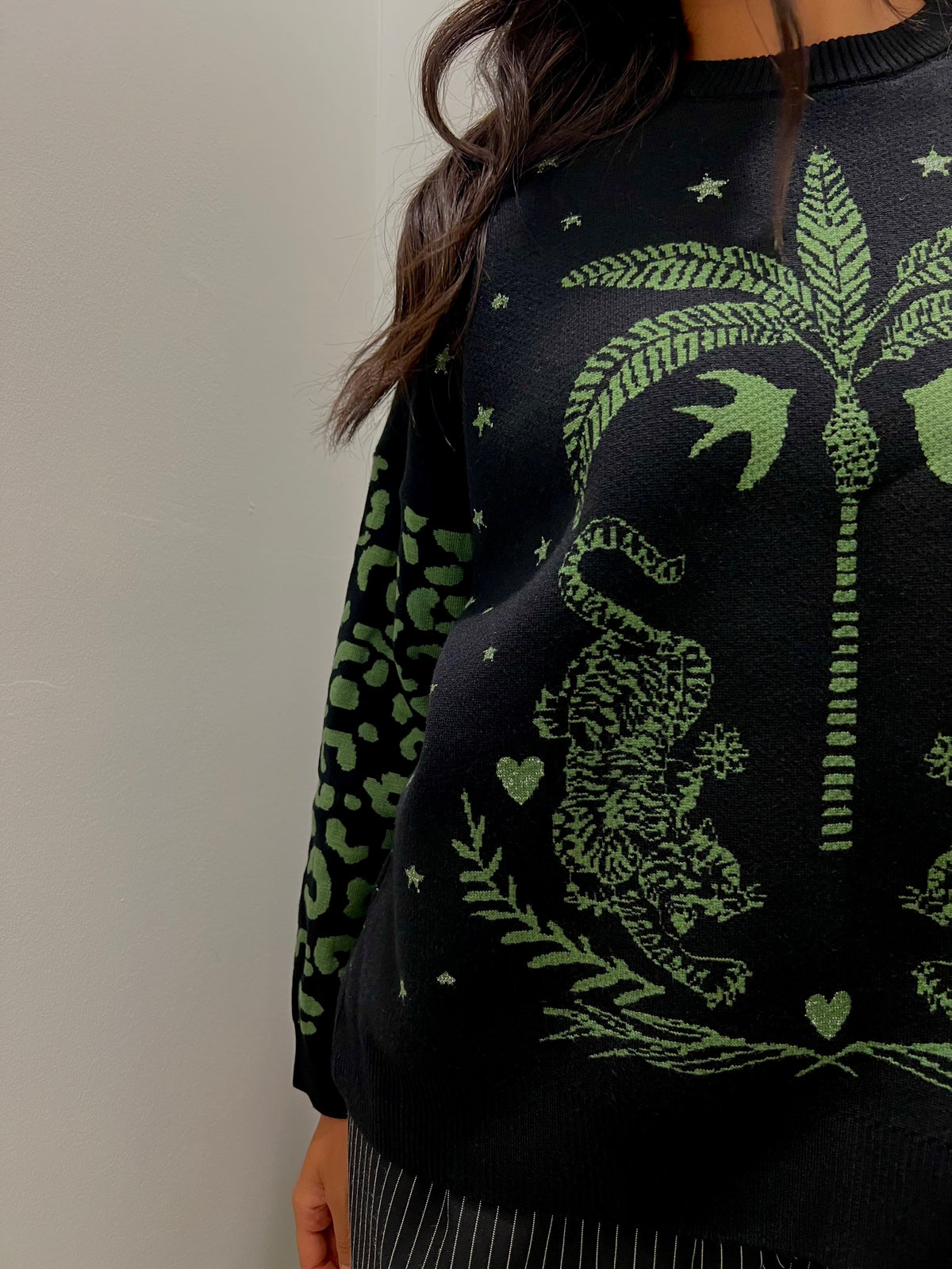 Palm Mirage Sweater - Black