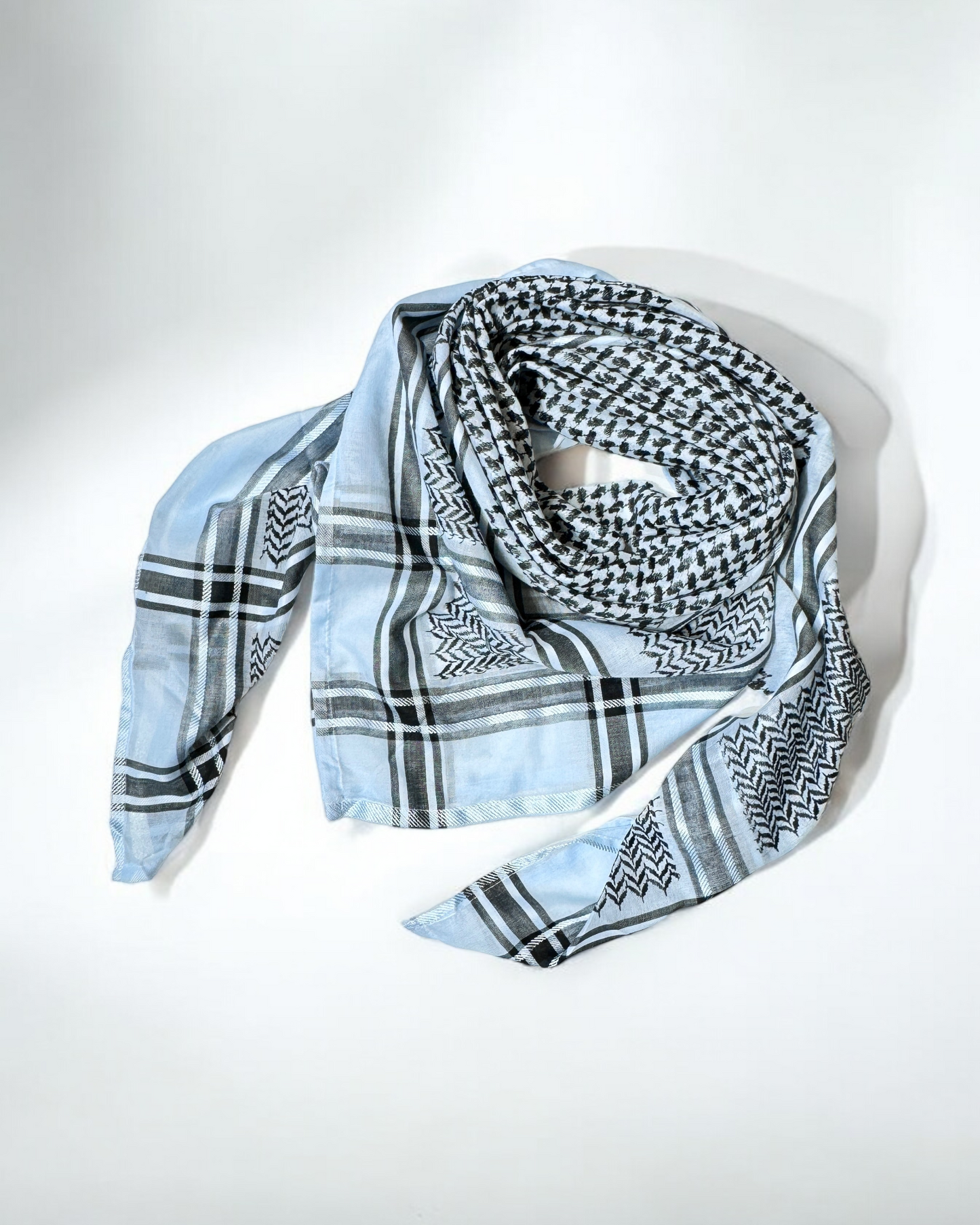 Baby blue & Black - Scarf