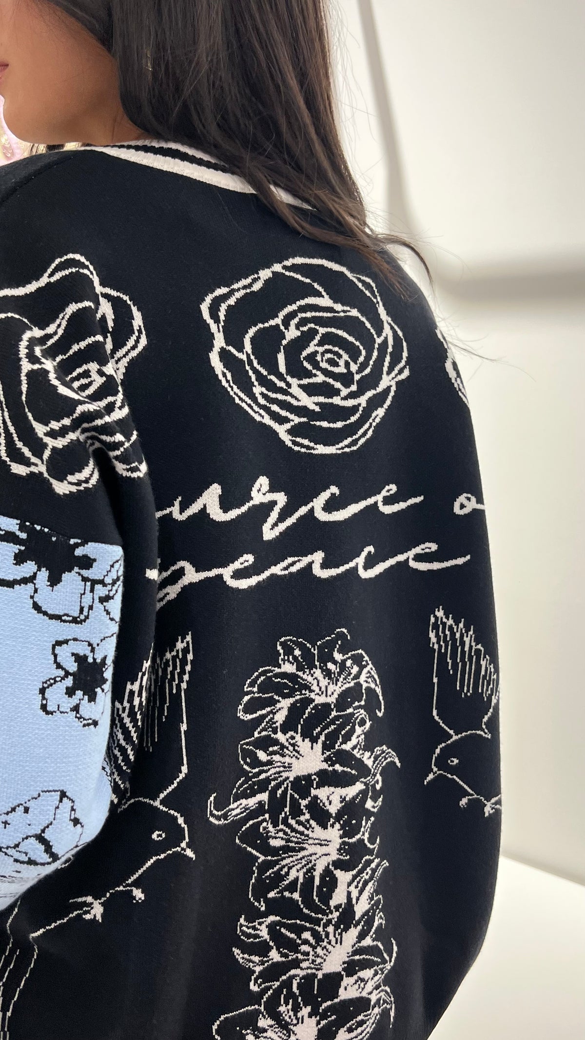 Source of Peace Knit Cardigan - Black