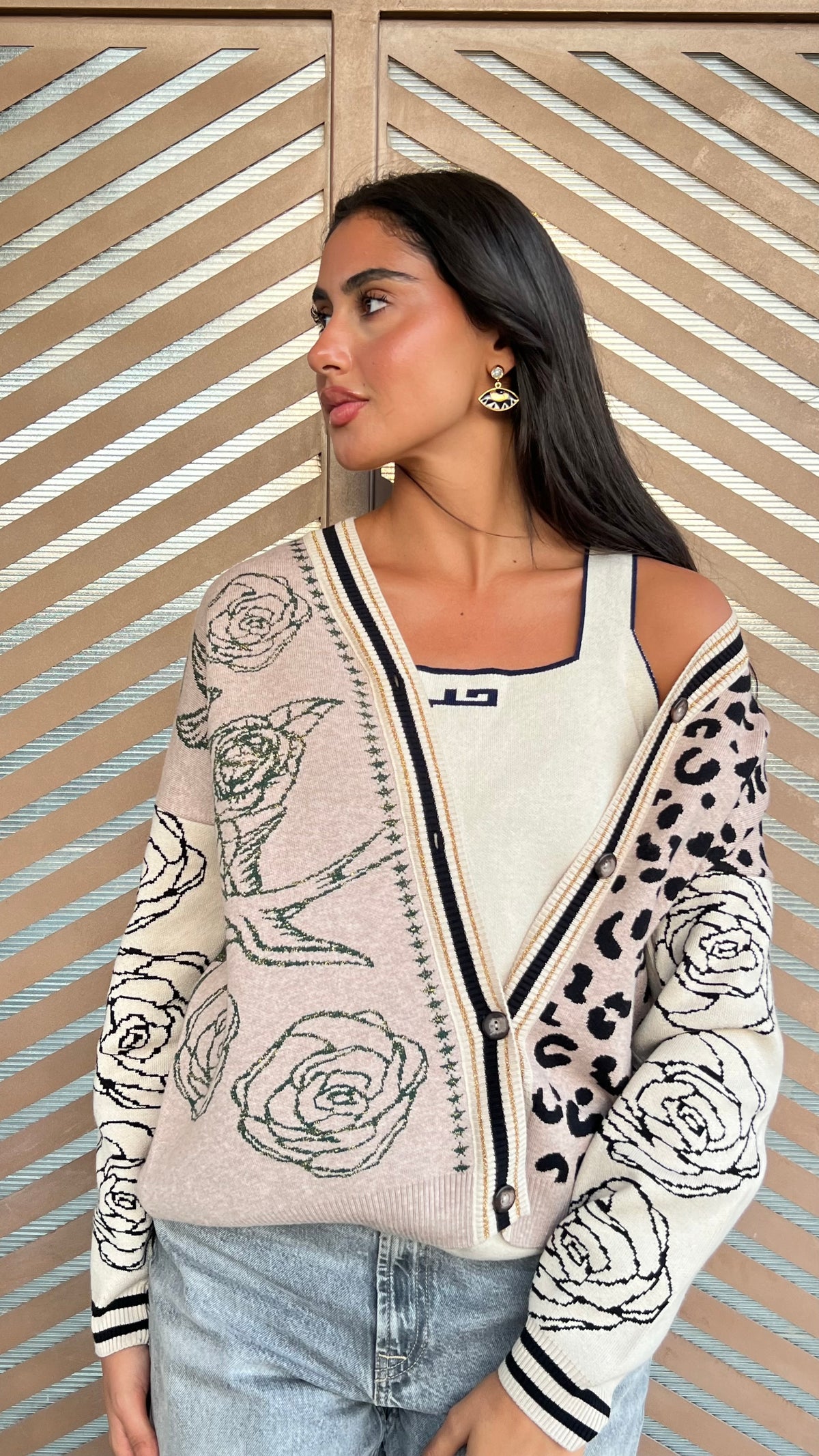 Rosa Knit Cardigan - Beige