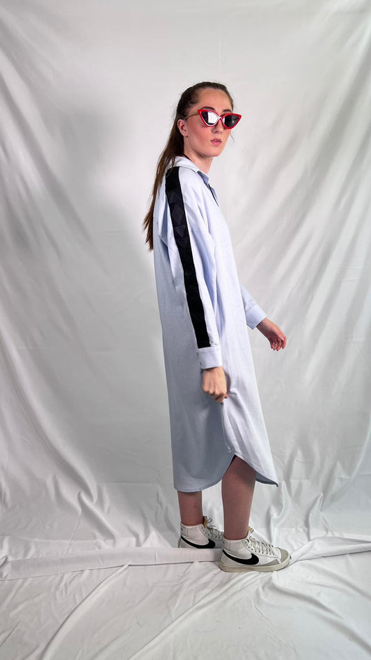 Shamma Shirt Dress - Blue
